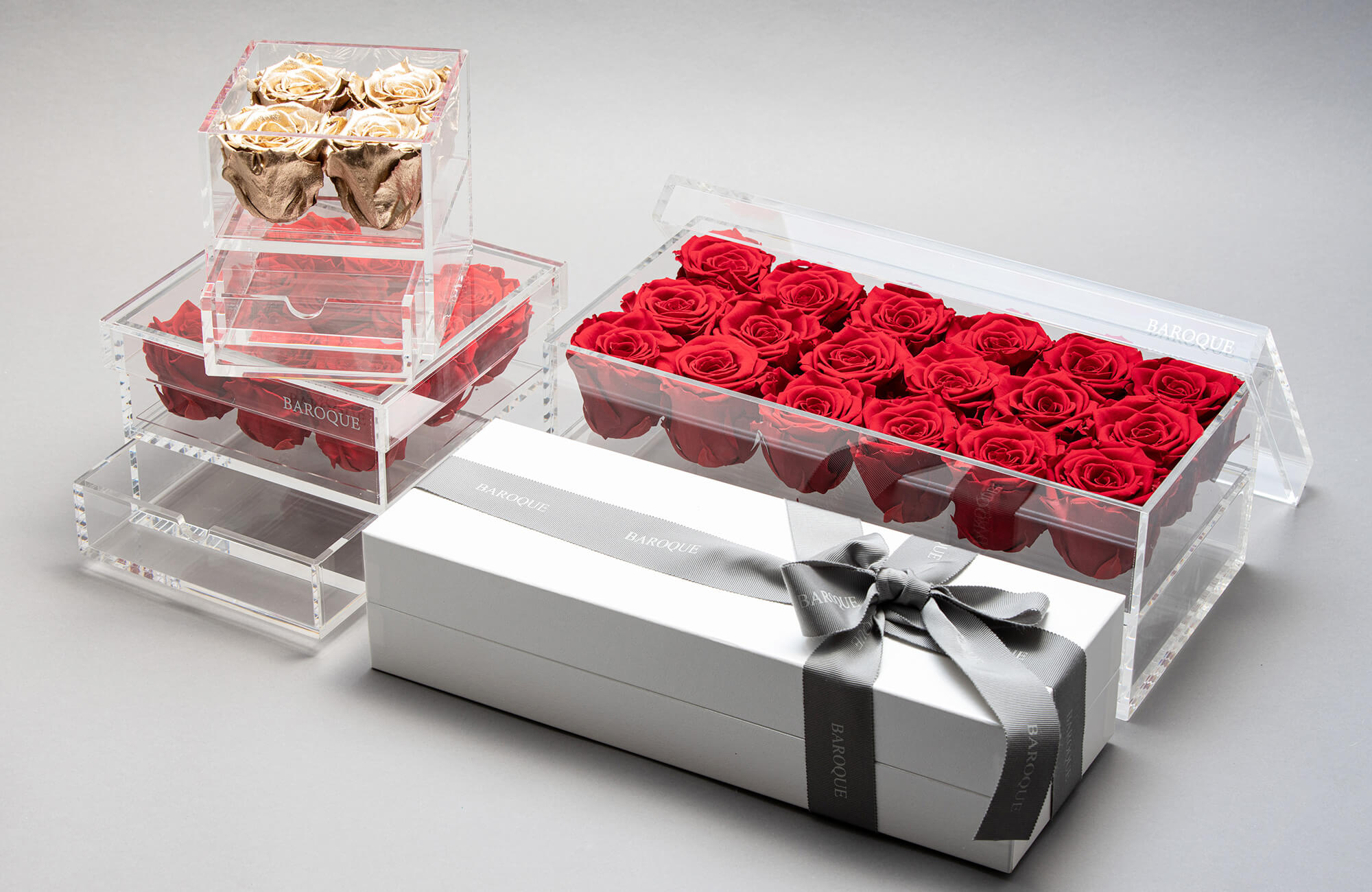 EDEN | アクリルケース入り大輪プリザーブドローズ